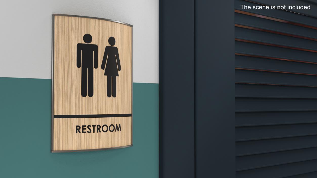 3D model Unisex Restroom Sign