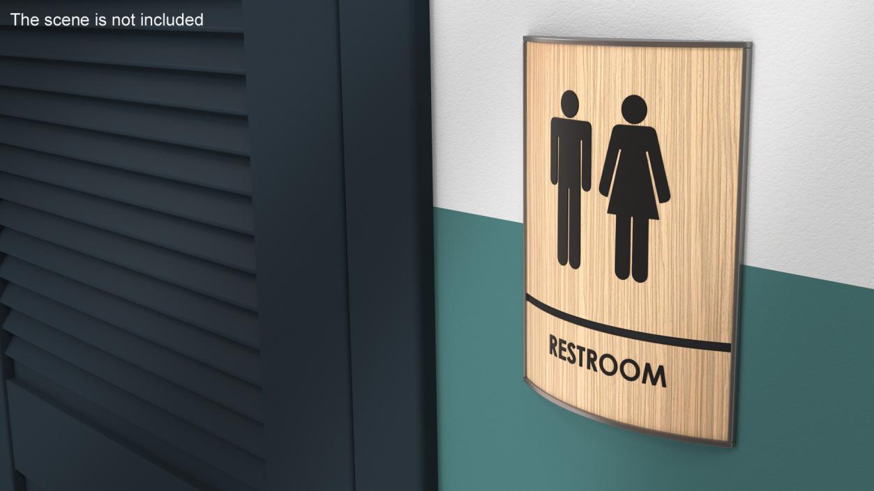 3D model Unisex Restroom Sign