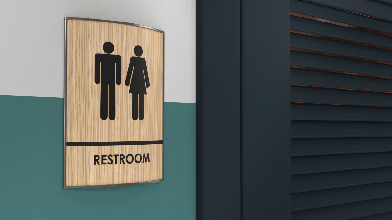 3D model Unisex Restroom Sign