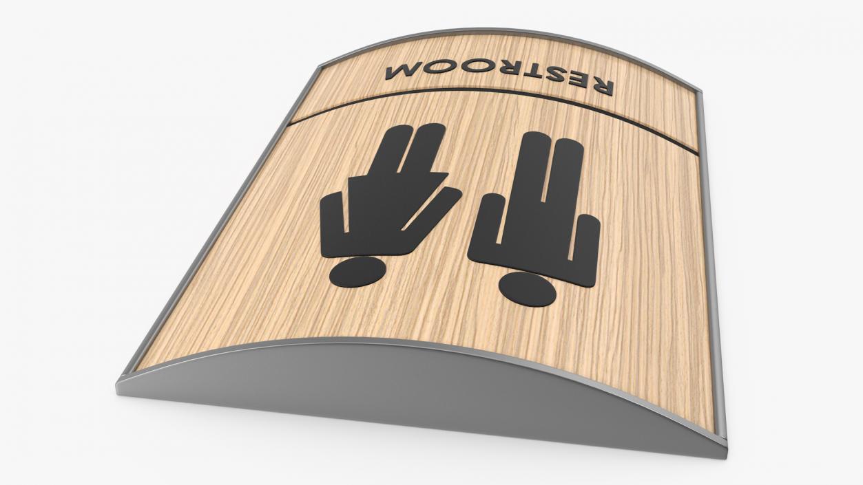 3D model Unisex Restroom Sign