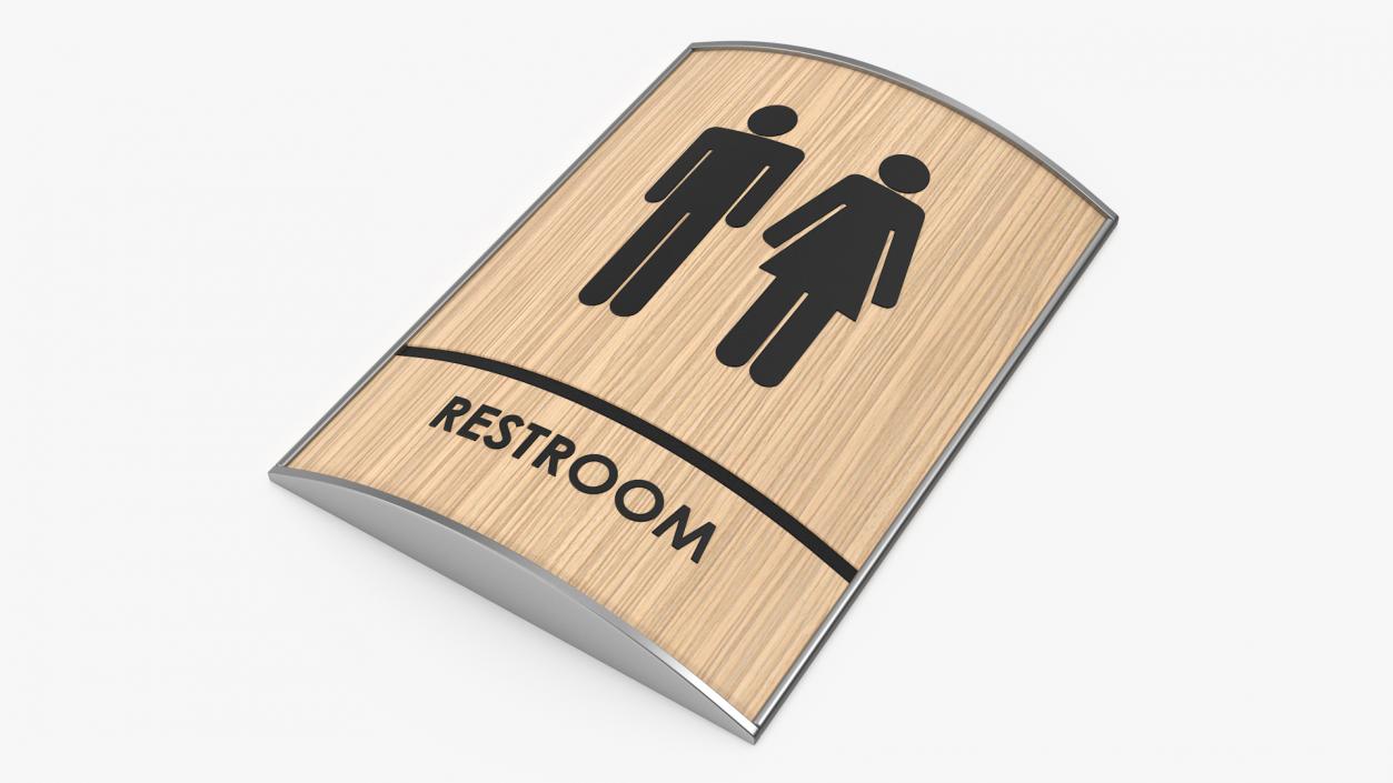 3D model Unisex Restroom Sign