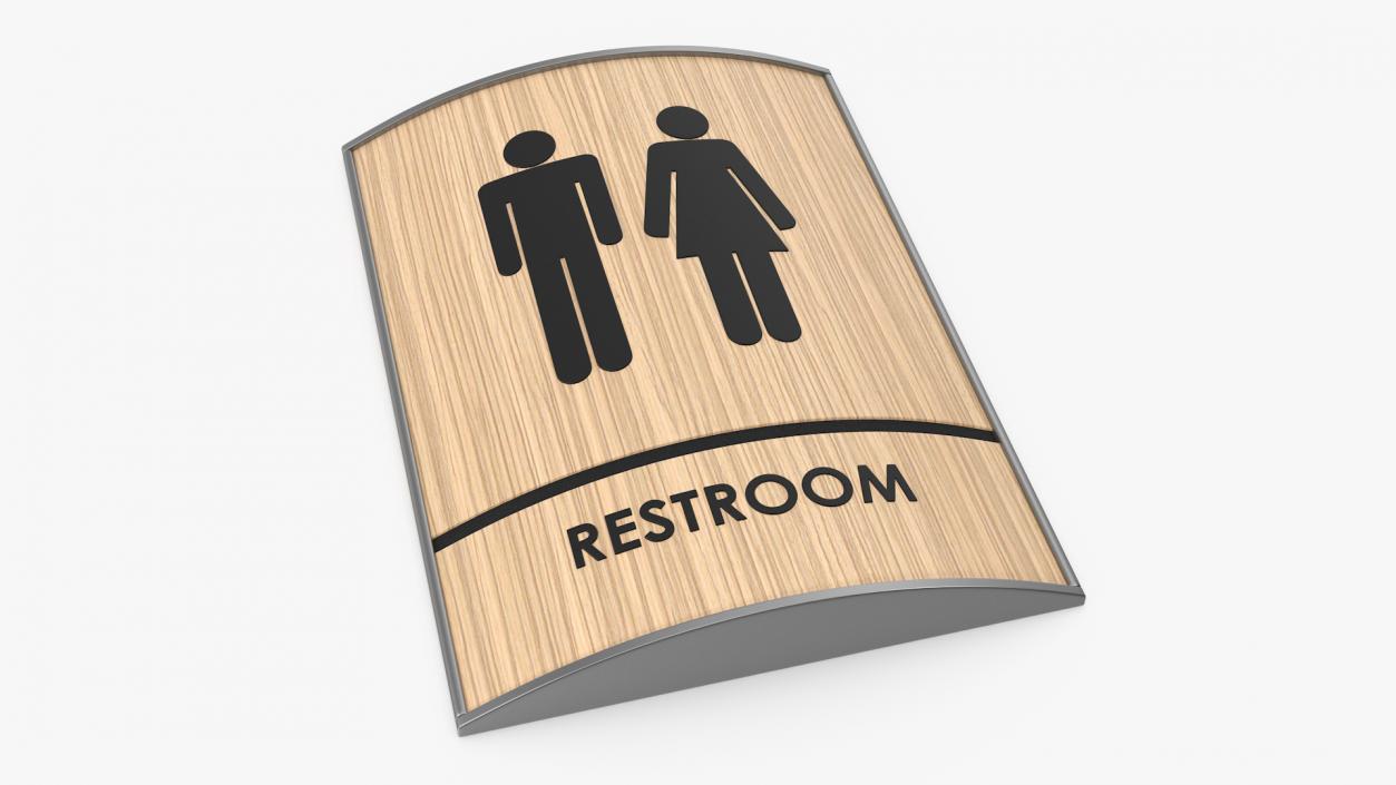 3D model Unisex Restroom Sign