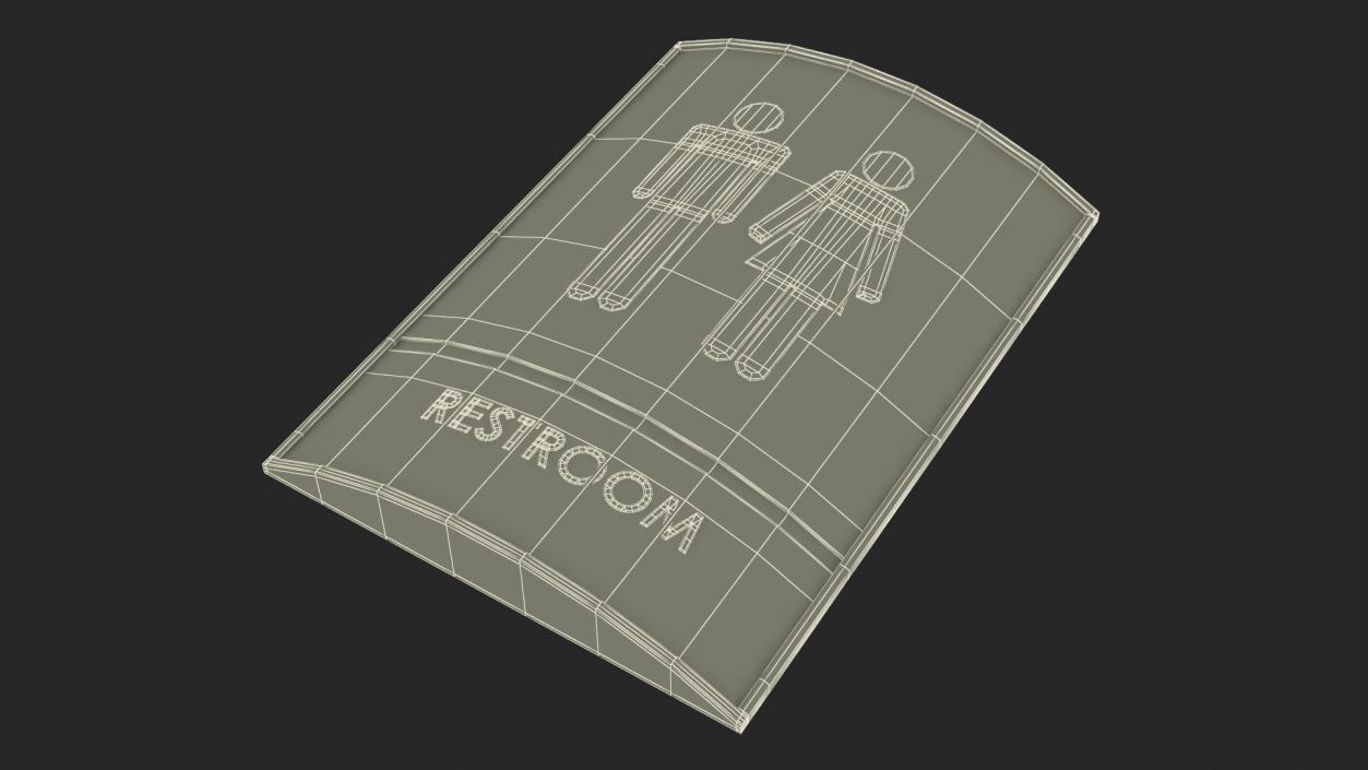 3D model Unisex Restroom Sign