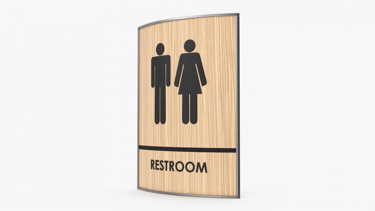 3D model Unisex Restroom Sign