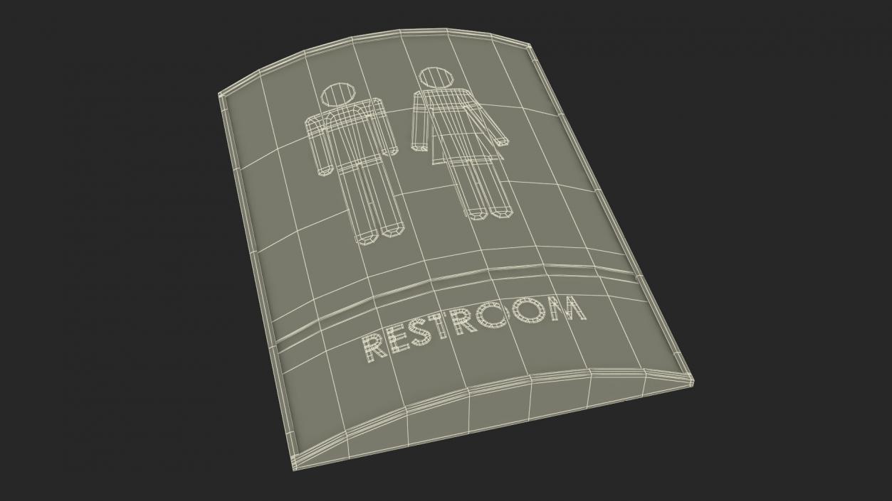 3D model Unisex Restroom Sign