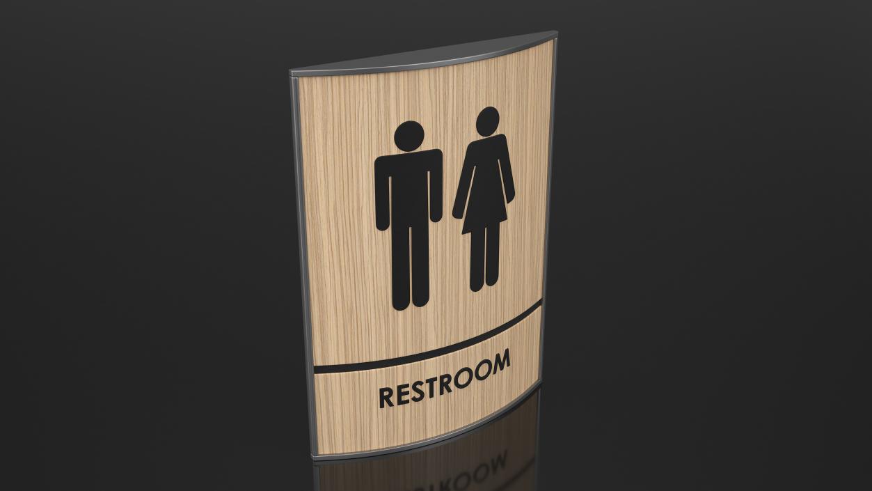 3D model Unisex Restroom Sign