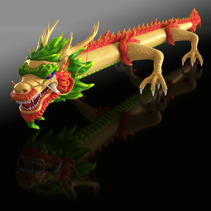 Traditional Chinese Dragon Neutral Pose 3D model