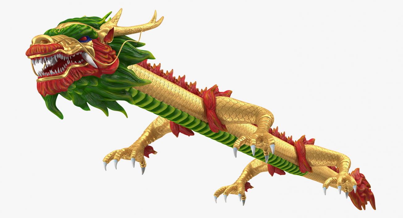 Traditional Chinese Dragon Neutral Pose 3D model