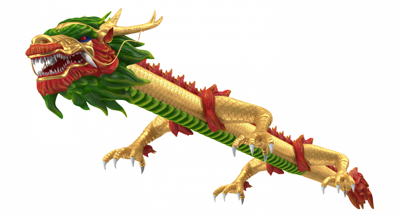 Traditional Chinese Dragon Neutral Pose 3D model