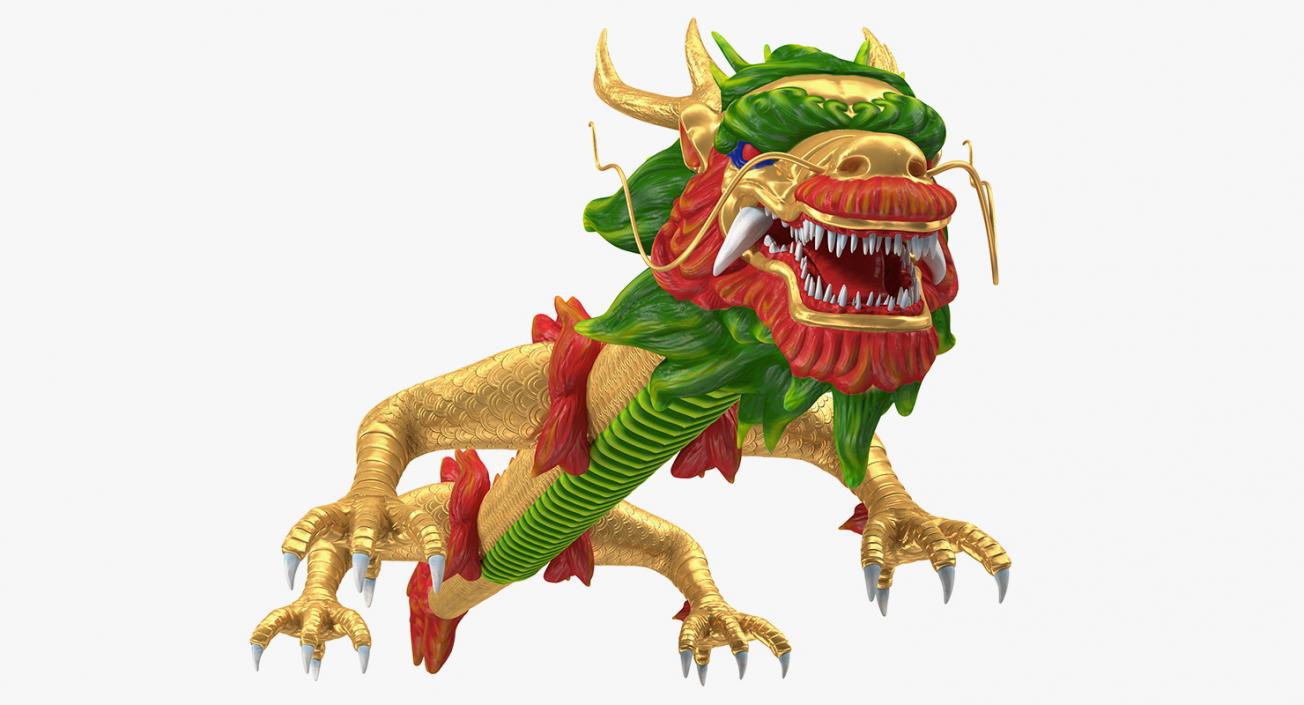 Traditional Chinese Dragon Neutral Pose 3D model