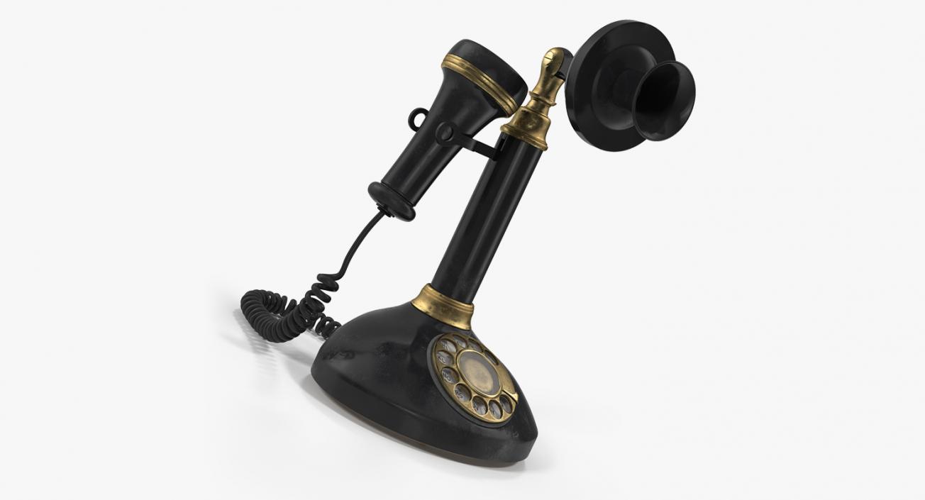 3D Old Upright Telephone