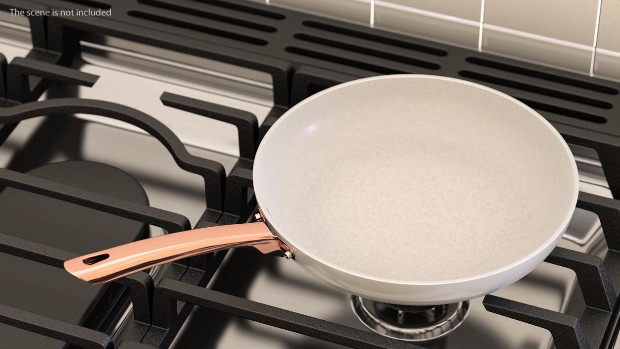 3D Tower White Frying Pan Set