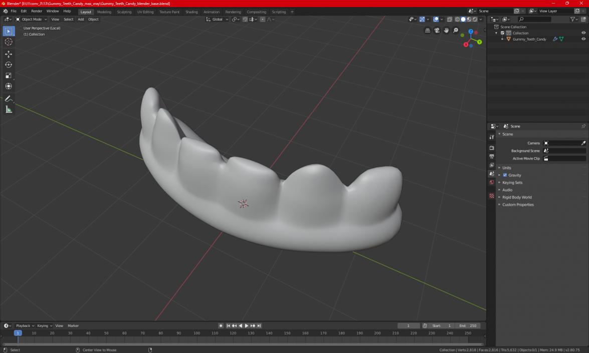 Gummy Teeth Candy 2 3D model