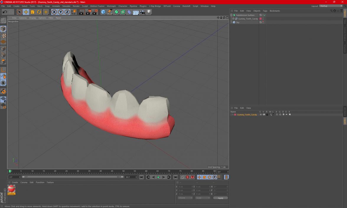 Gummy Teeth Candy 2 3D model