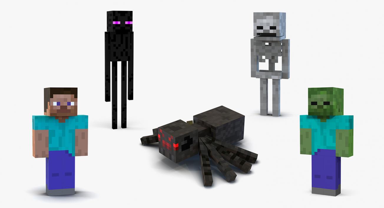 3D Minecraft Characters Collection 2 model