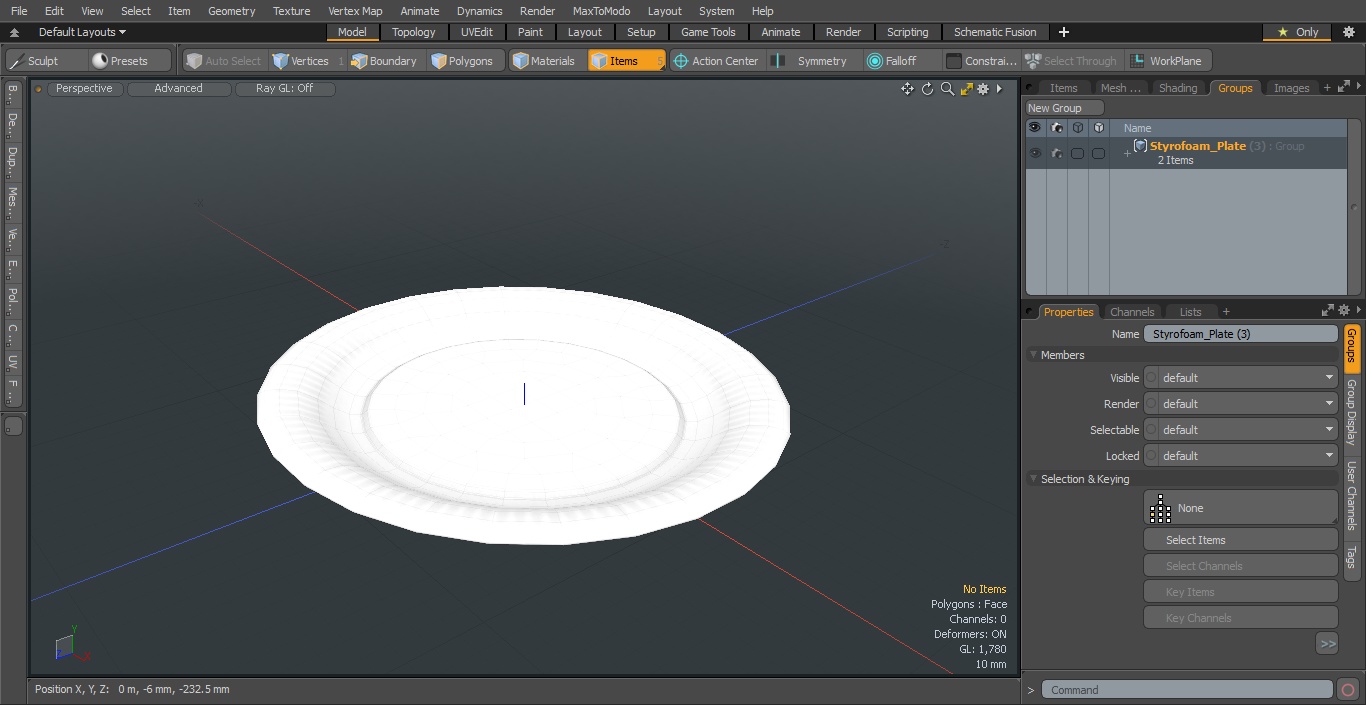 3D model Styrofoam Plate