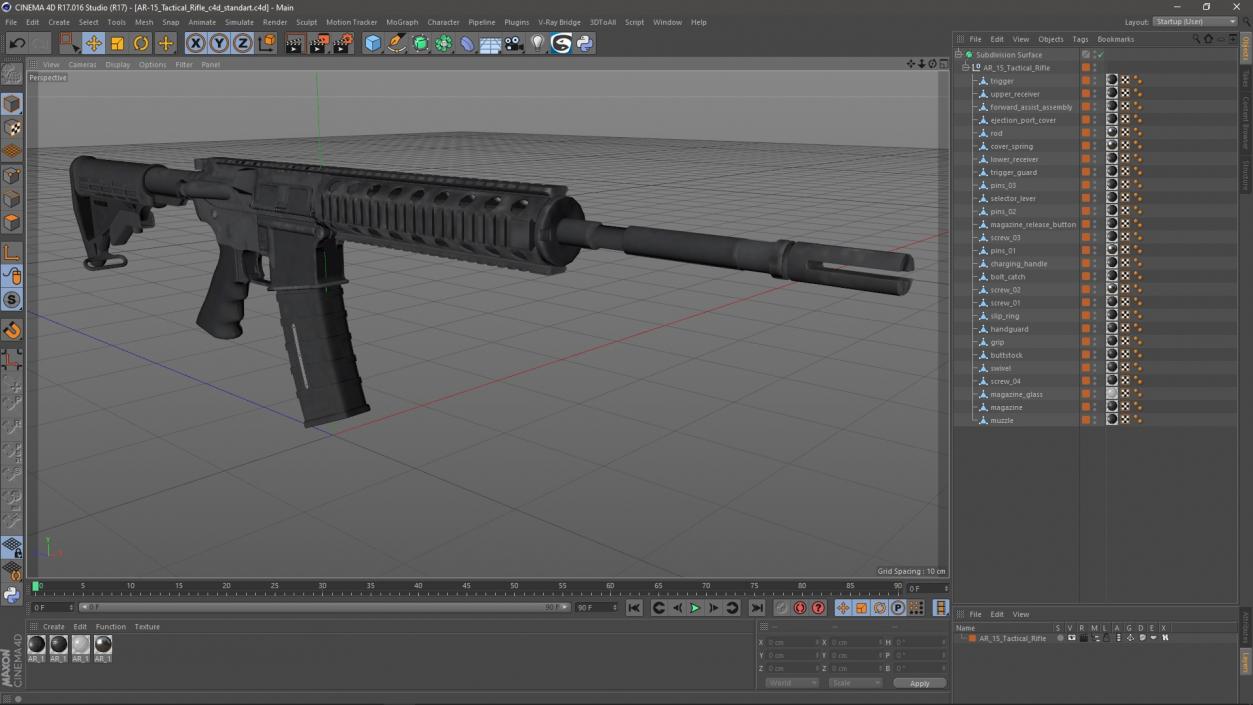 3D model AR-15 Tactical Rifle