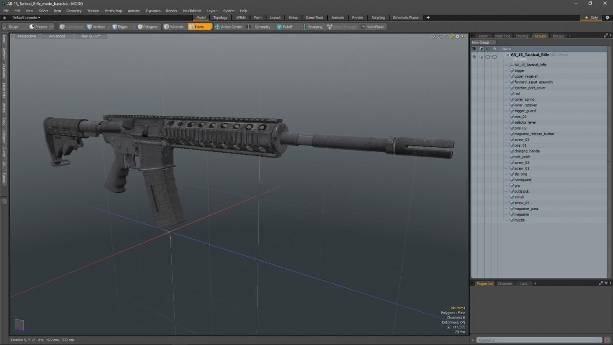 3D model AR-15 Tactical Rifle