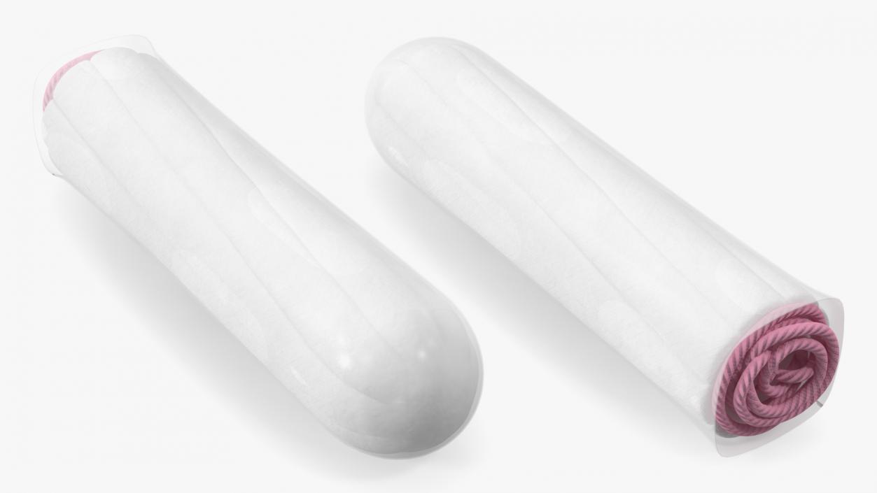 3D Packed Menstrual Tampon model