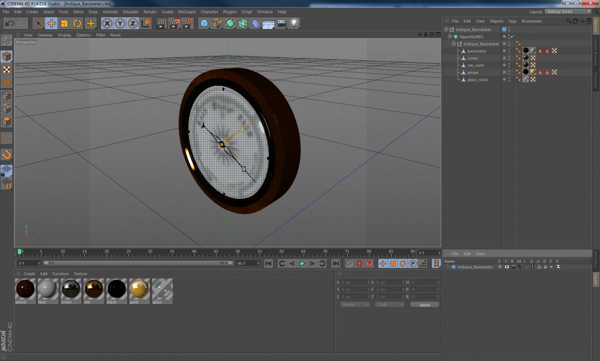 Antique Barometer 3D