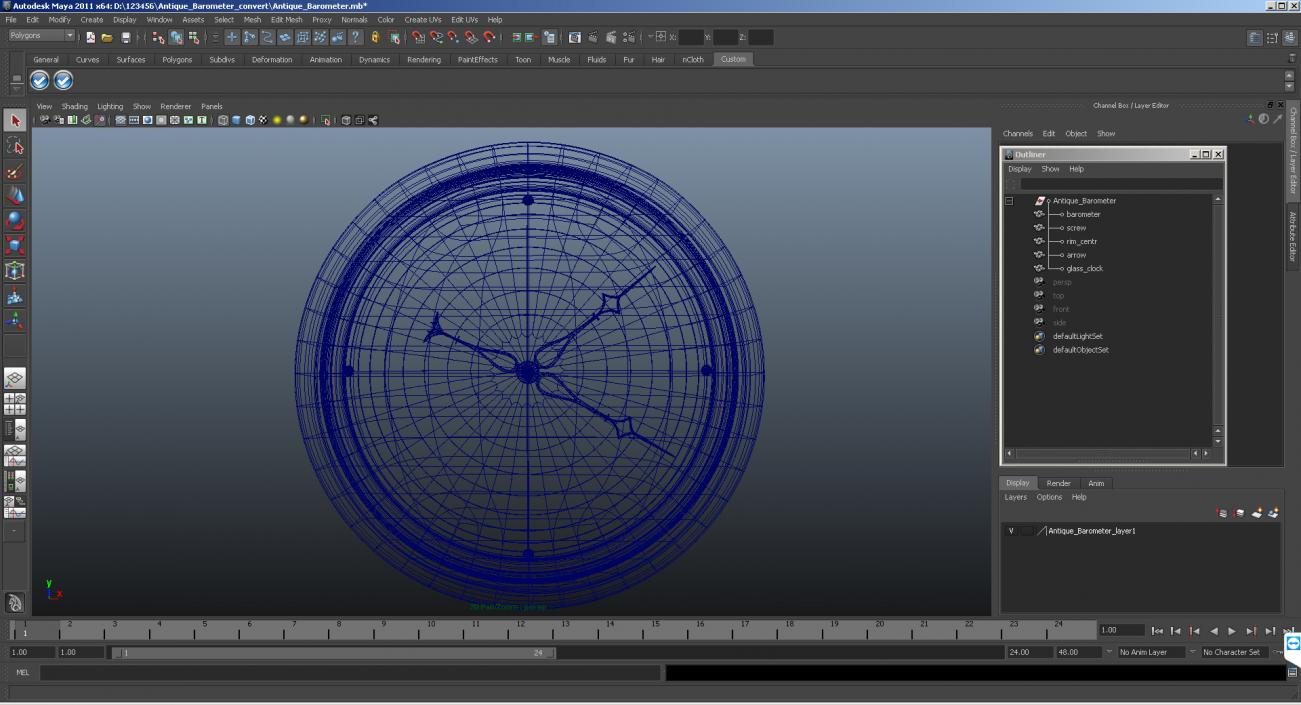 Antique Barometer 3D