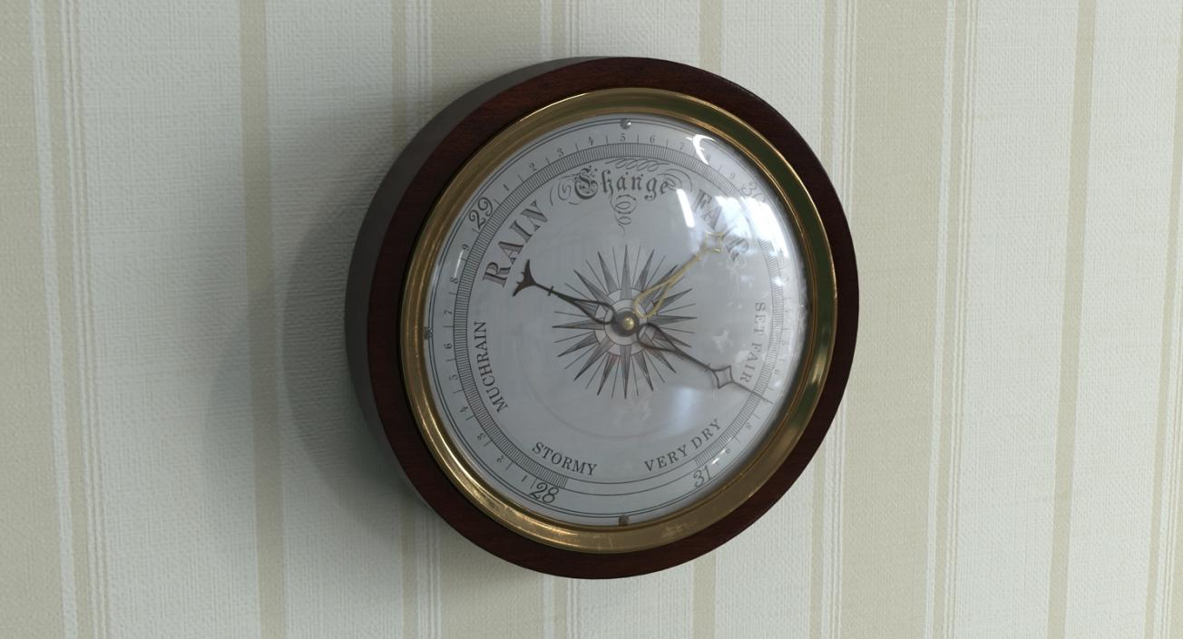 Antique Barometer 3D