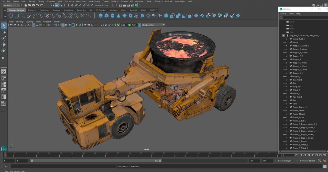 3D model Slag Pot Transporter Used