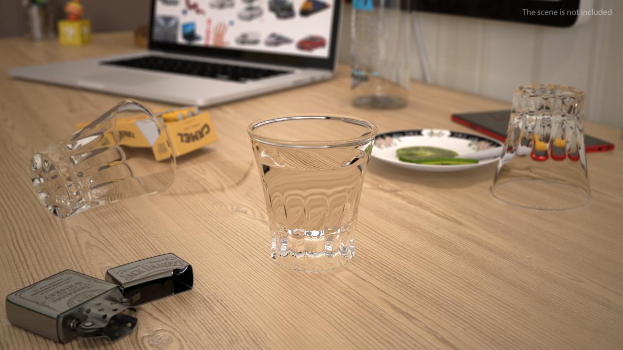 3D model Vodka with Faceted Glass Collection