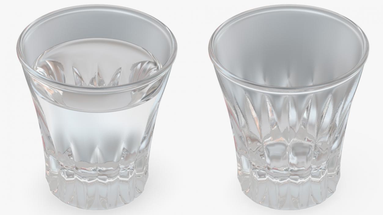 3D model Vodka with Faceted Glass Collection