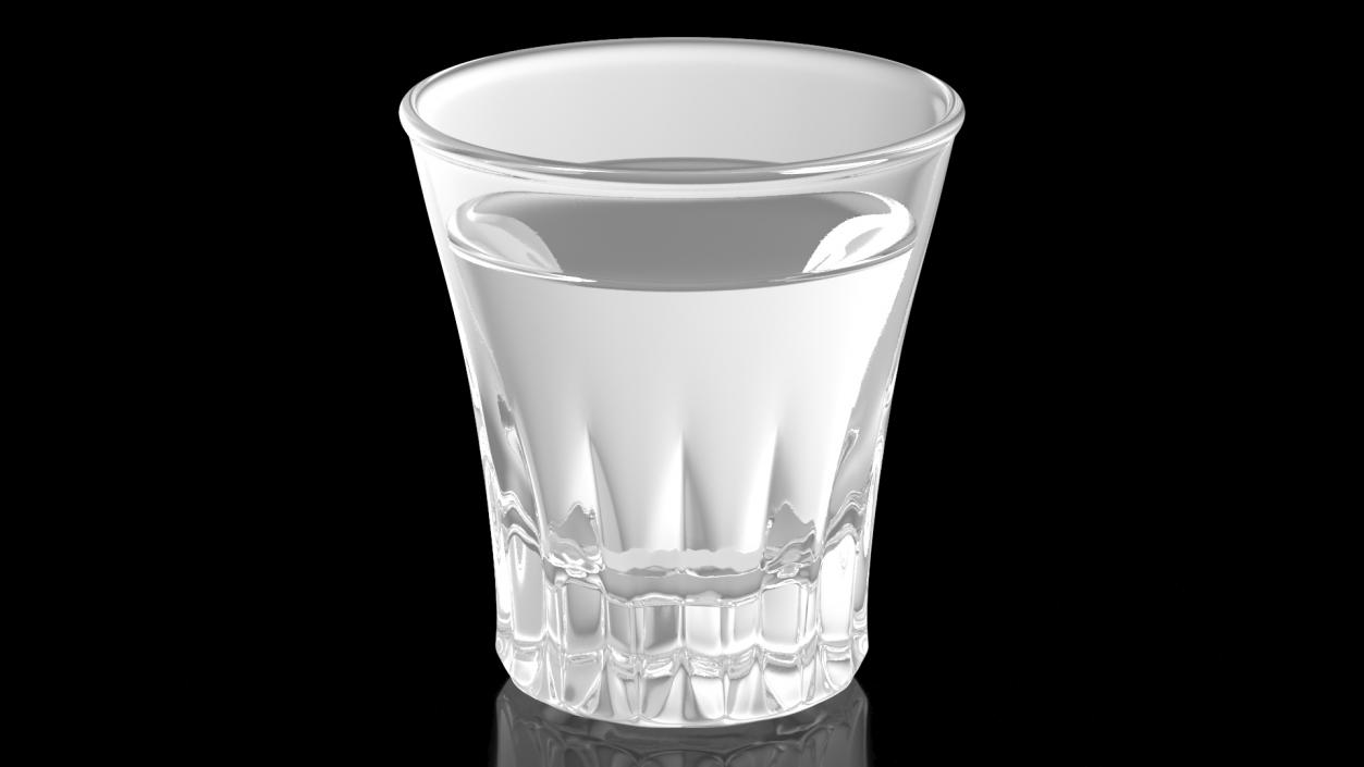 3D model Vodka with Faceted Glass Collection