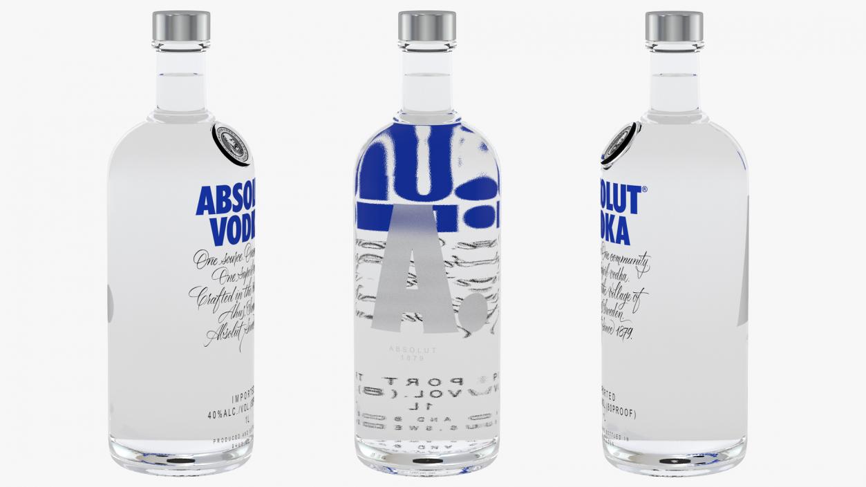 3D model Vodka with Faceted Glass Collection