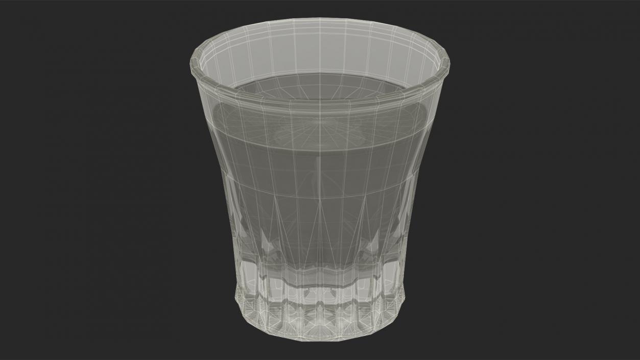 3D model Vodka with Faceted Glass Collection