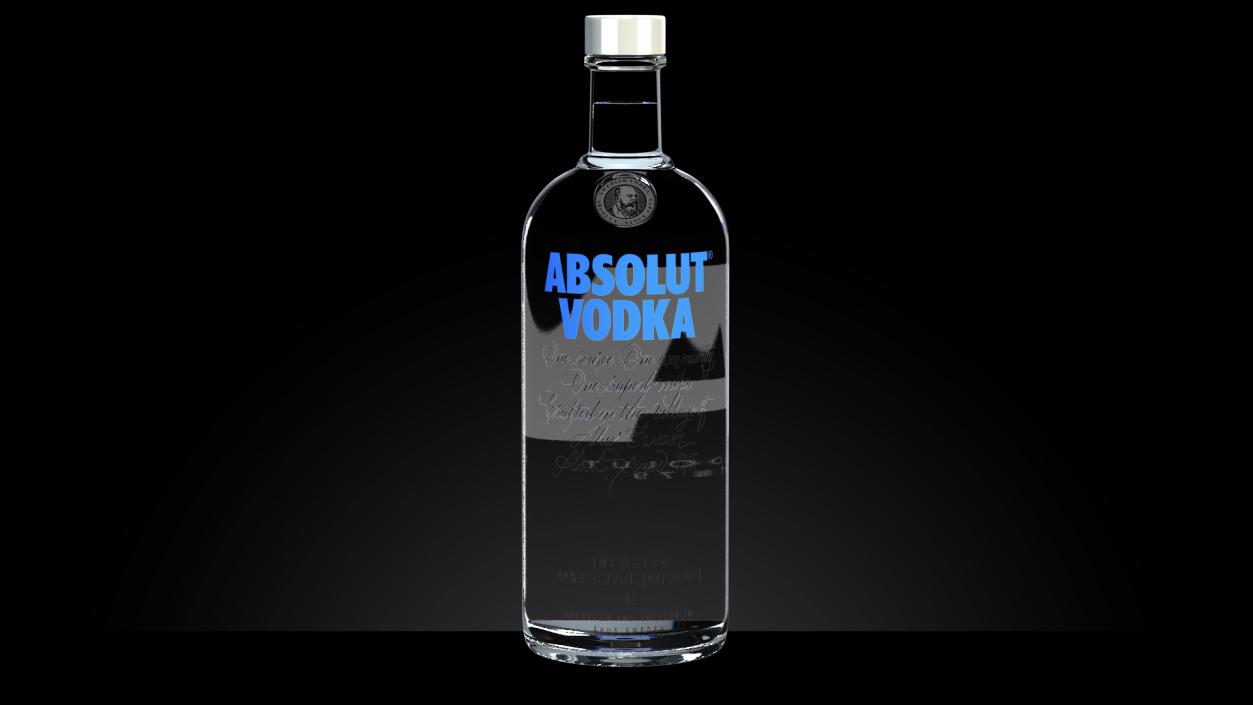 3D model Vodka with Faceted Glass Collection