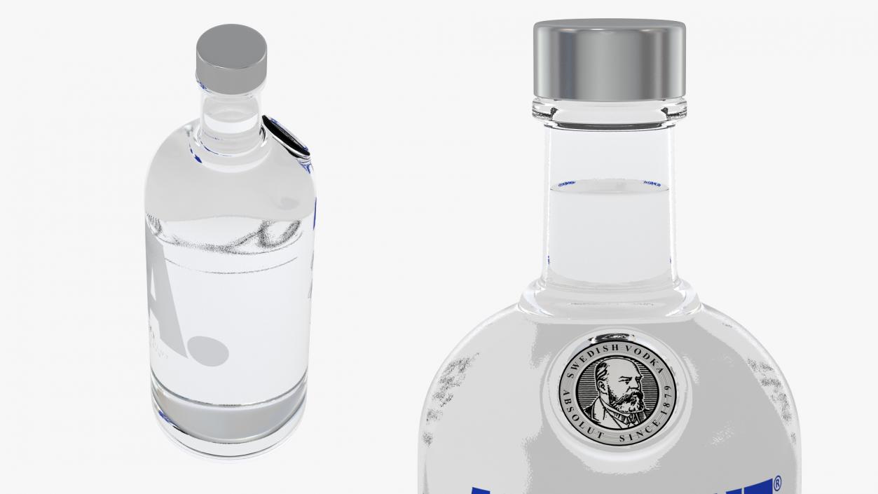 3D model Vodka with Faceted Glass Collection