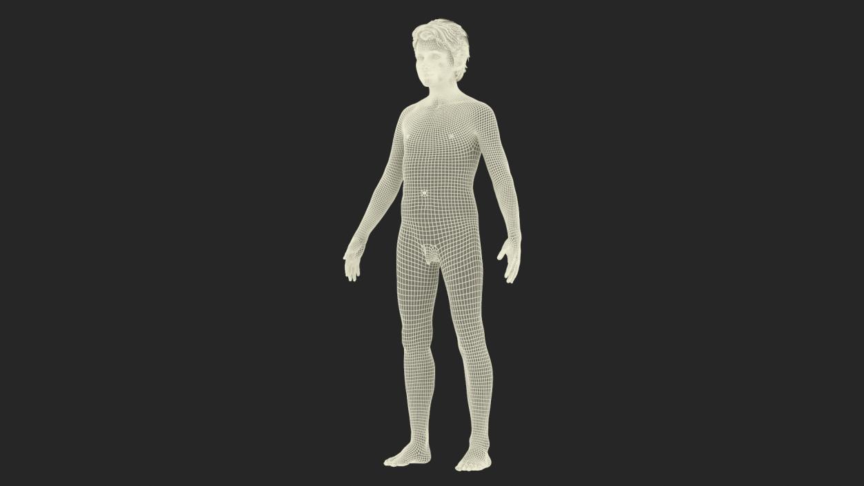 3D model Naked Young Boy Anatomy Figure