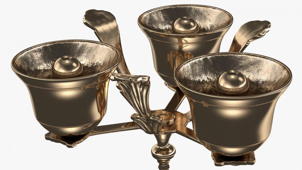 Three Sound Golden Plated Handbell 3D model