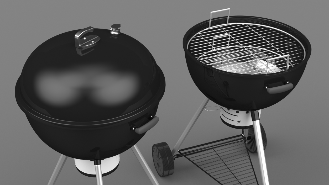 3D Kettle Charcoal Grill