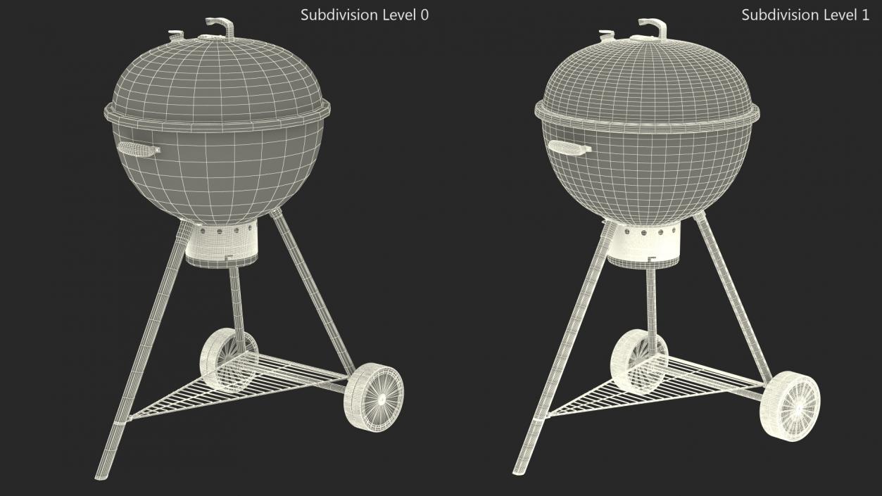 3D Kettle Charcoal Grill