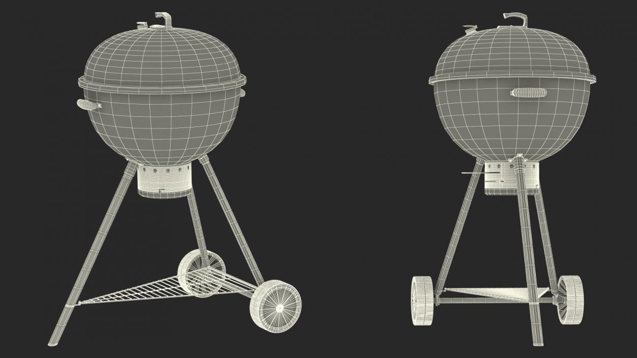 3D Kettle Charcoal Grill