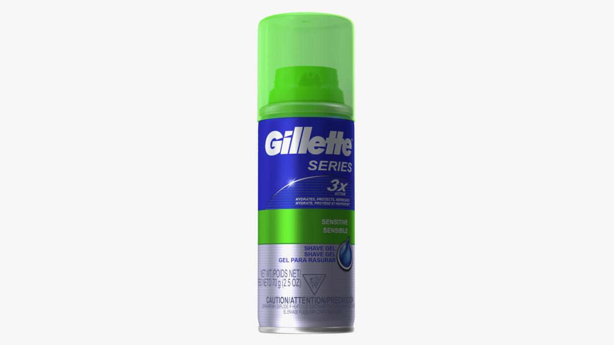 Shave Gel Gillette Travel Can 3D model