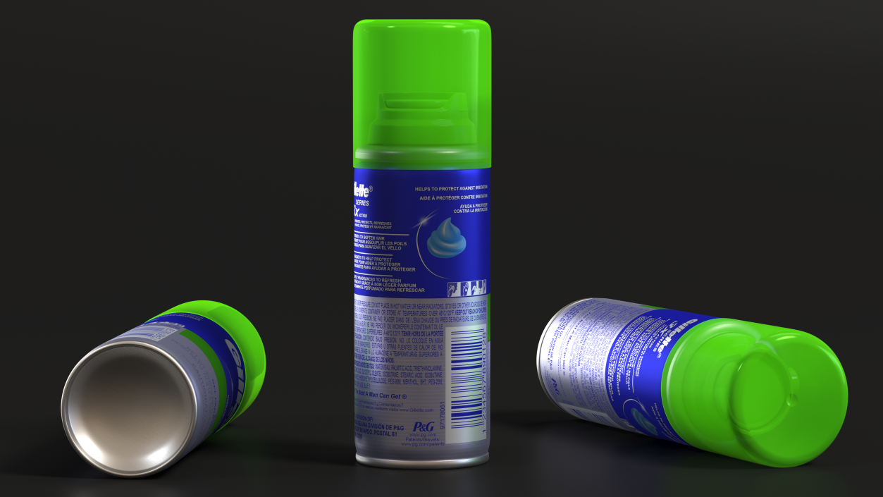 Shave Gel Gillette Travel Can 3D model