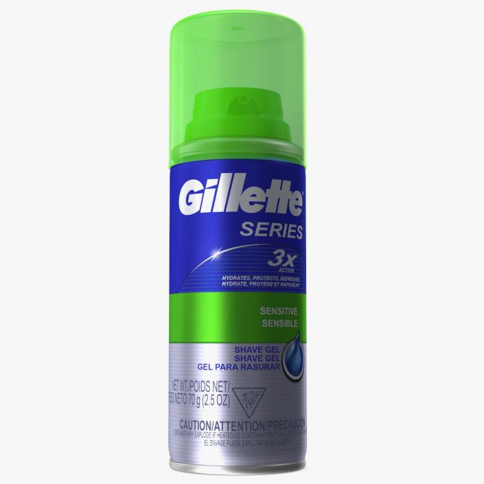 Shave Gel Gillette Travel Can 3D model