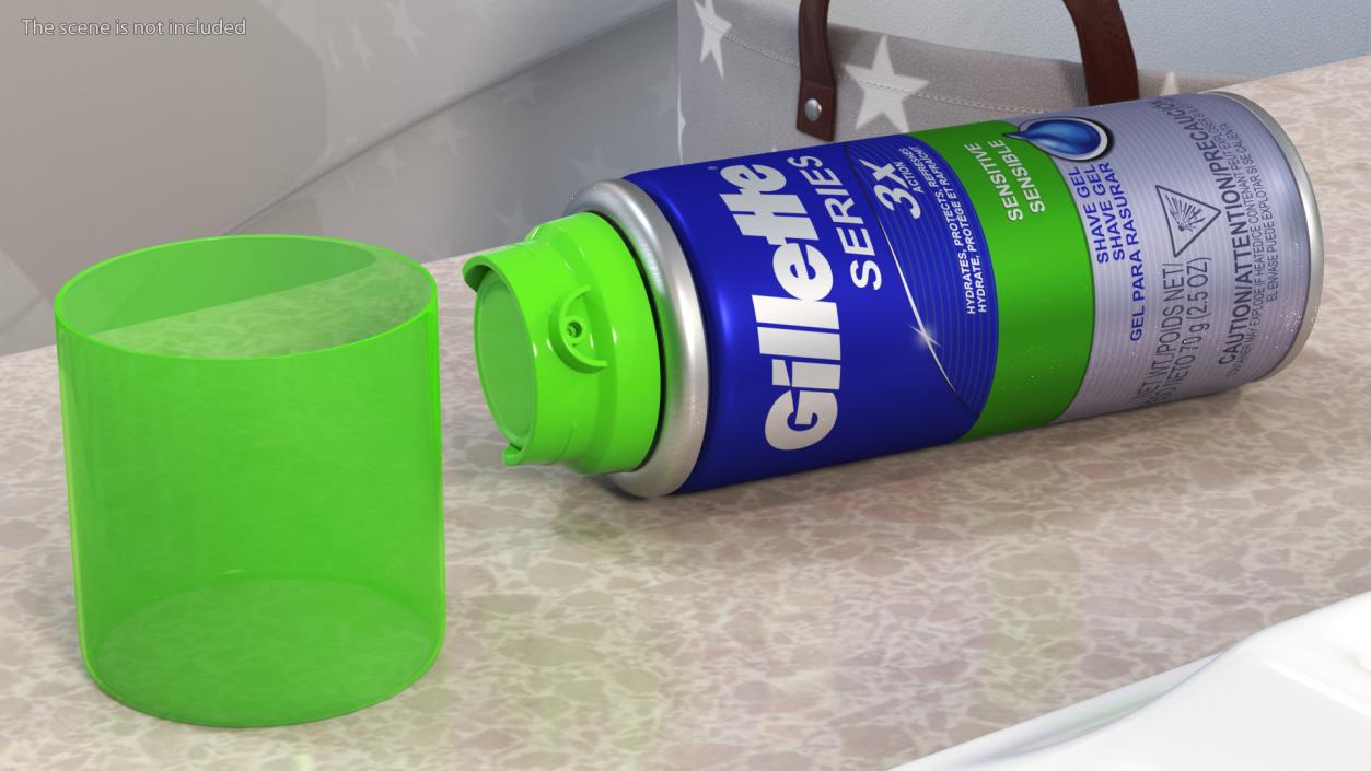 Shave Gel Gillette Travel Can 3D model