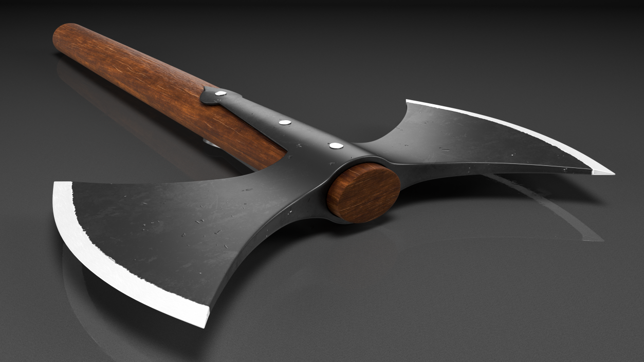 3D Throwing Double Bladed Axe