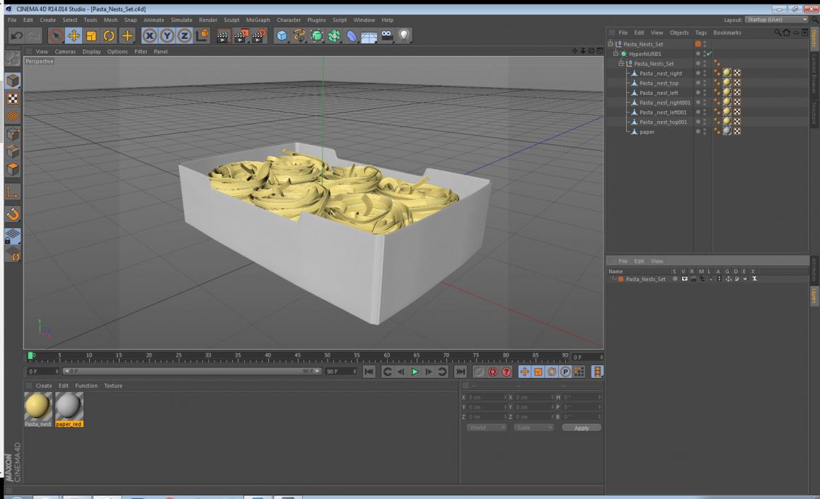 3D model Pasta Nests 3D Models Set