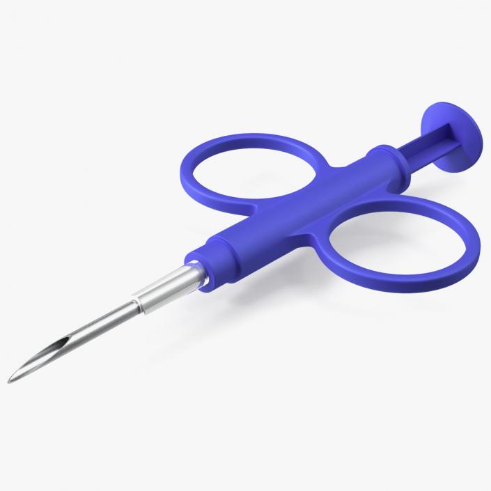 Pet ID Microchip Syringe 3D model