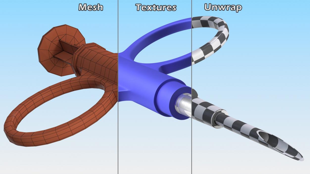 Pet ID Microchip Syringe 3D model