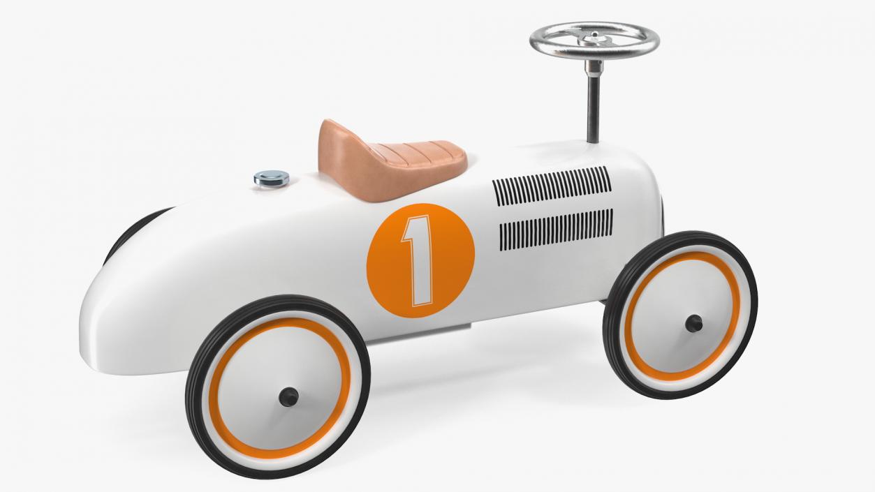 Retro Push Car 3D model