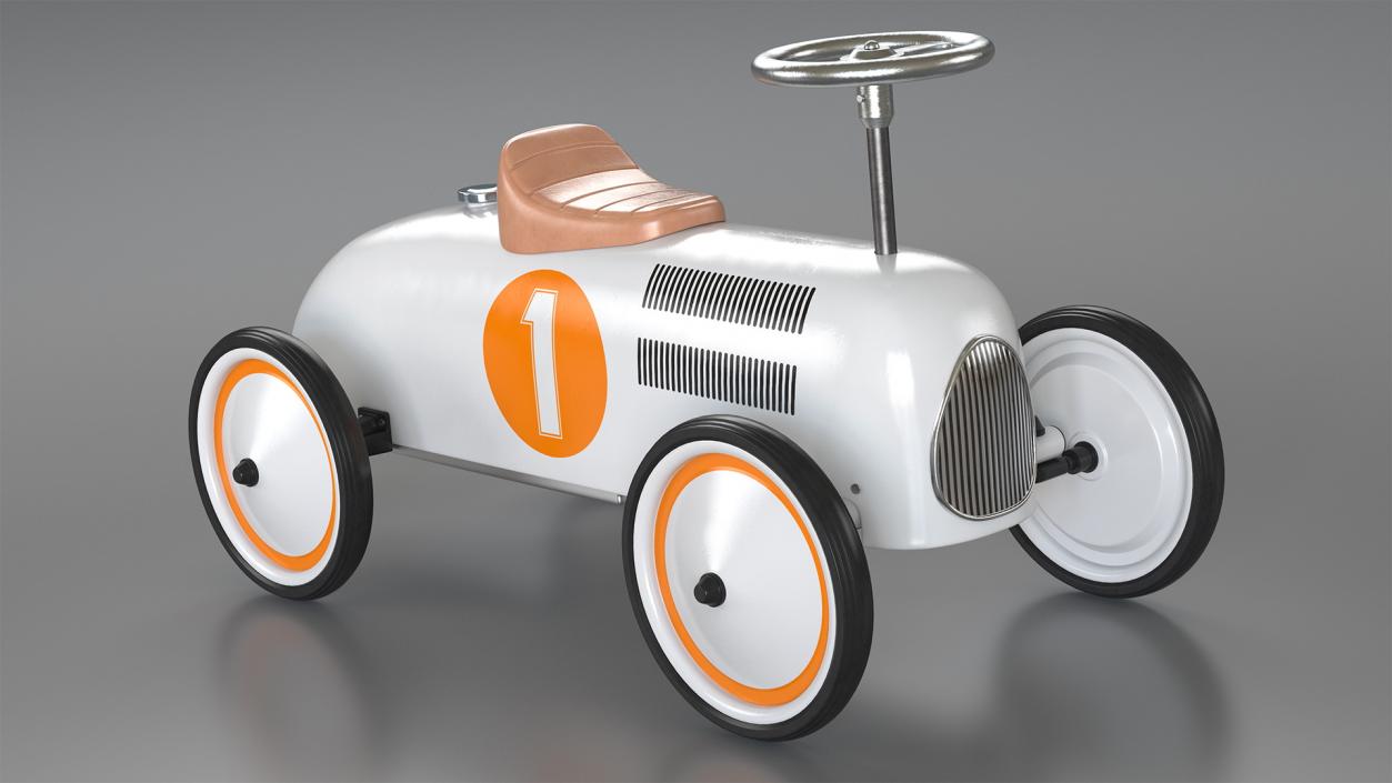 Retro Push Car 3D model