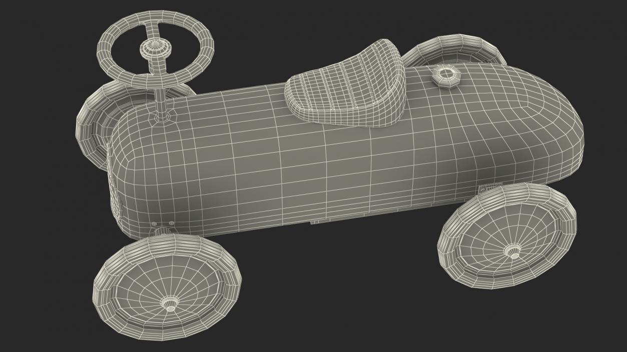 Retro Push Car 3D model